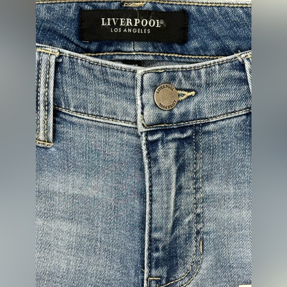 Liverpool Charlie Crop Skinny with Wide Rolled Cuff in Champlain. Size … - Picture 7 of 12